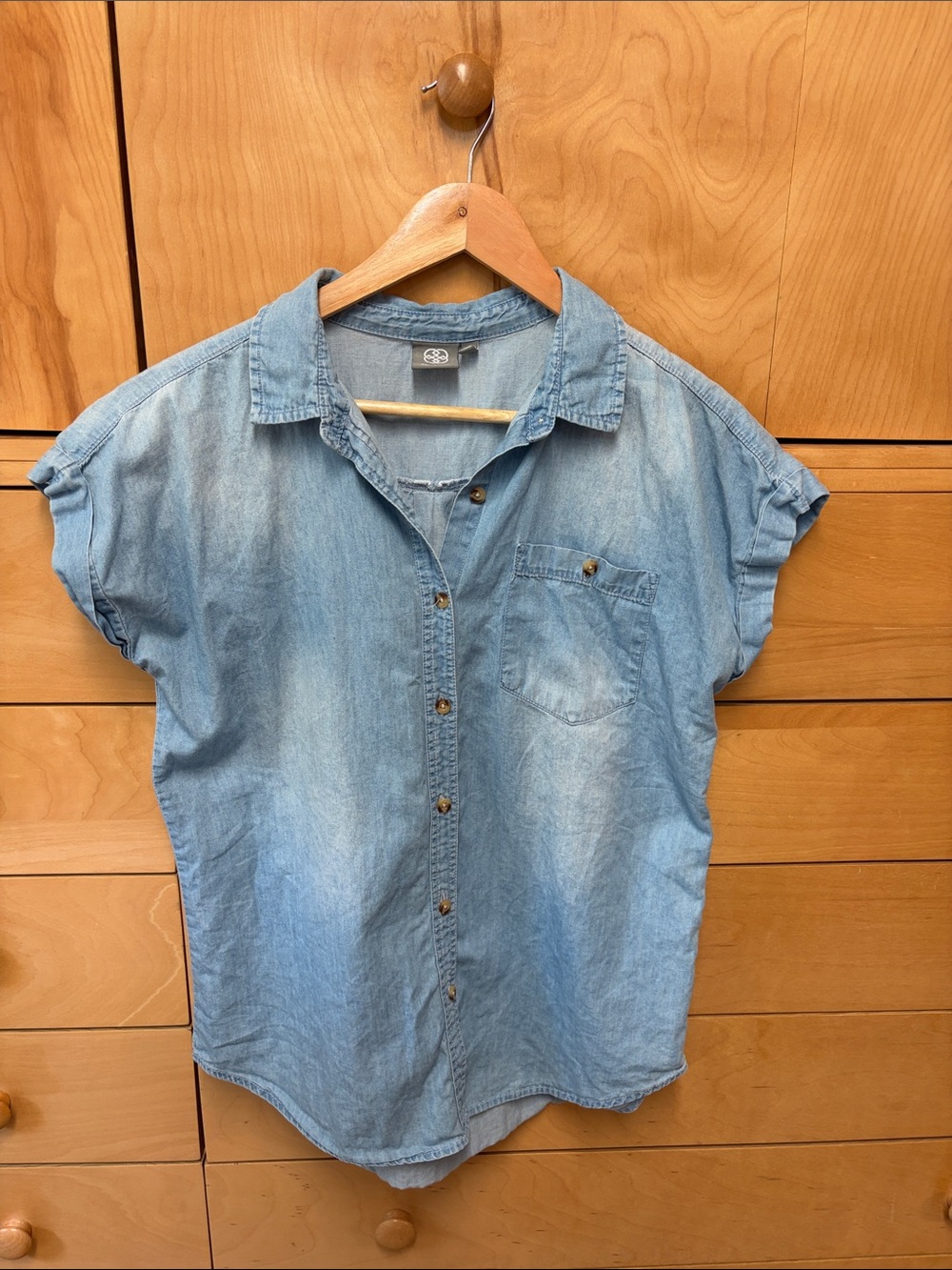 Daisy Fuentes Light Blue Denim Shirt